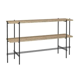 GUBI Coffee Tables*Ts Console - 2 Racks | Console | Warm Taupe Travertine