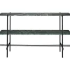 GUBI Coffee Tables*Ts Console - 2 Racks | Console | Green Guatemala Marble