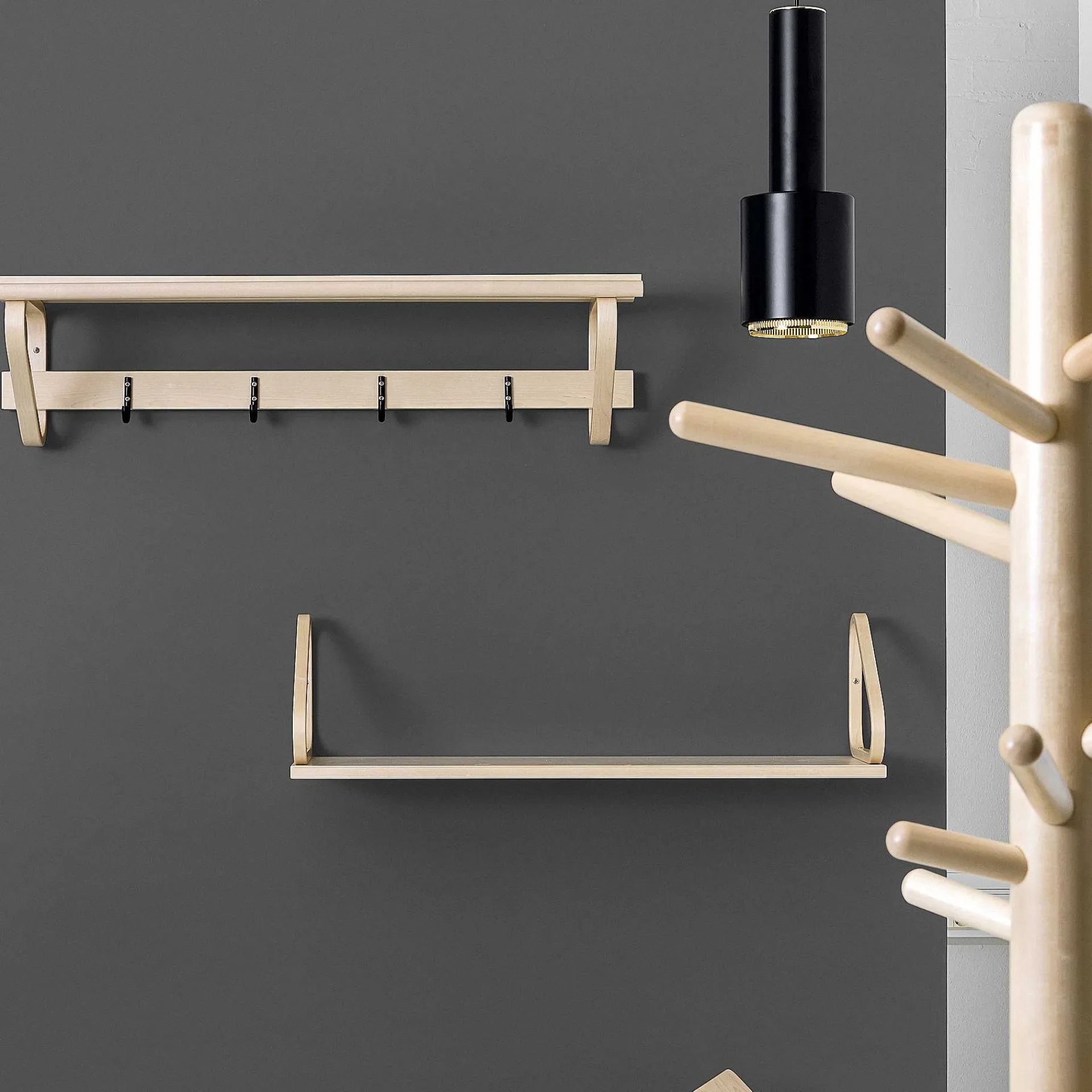 Artek Shelves*Wall Shelf 112B | Lacquered Natural Birch