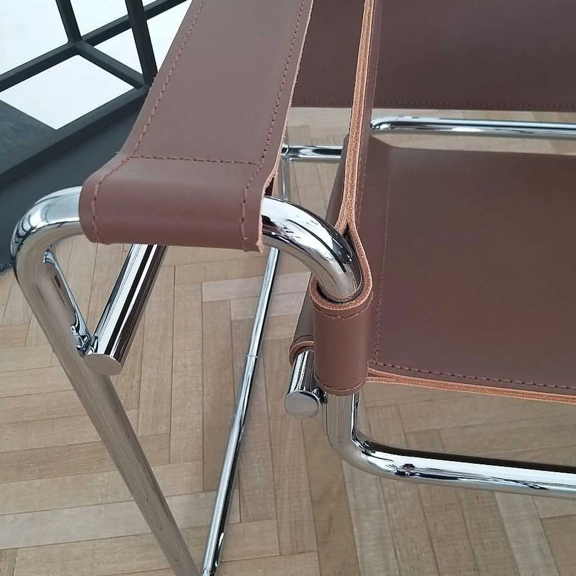 Knoll Single Armchairs*Wassily | Armchair | Chrome/Leather - Ex Display