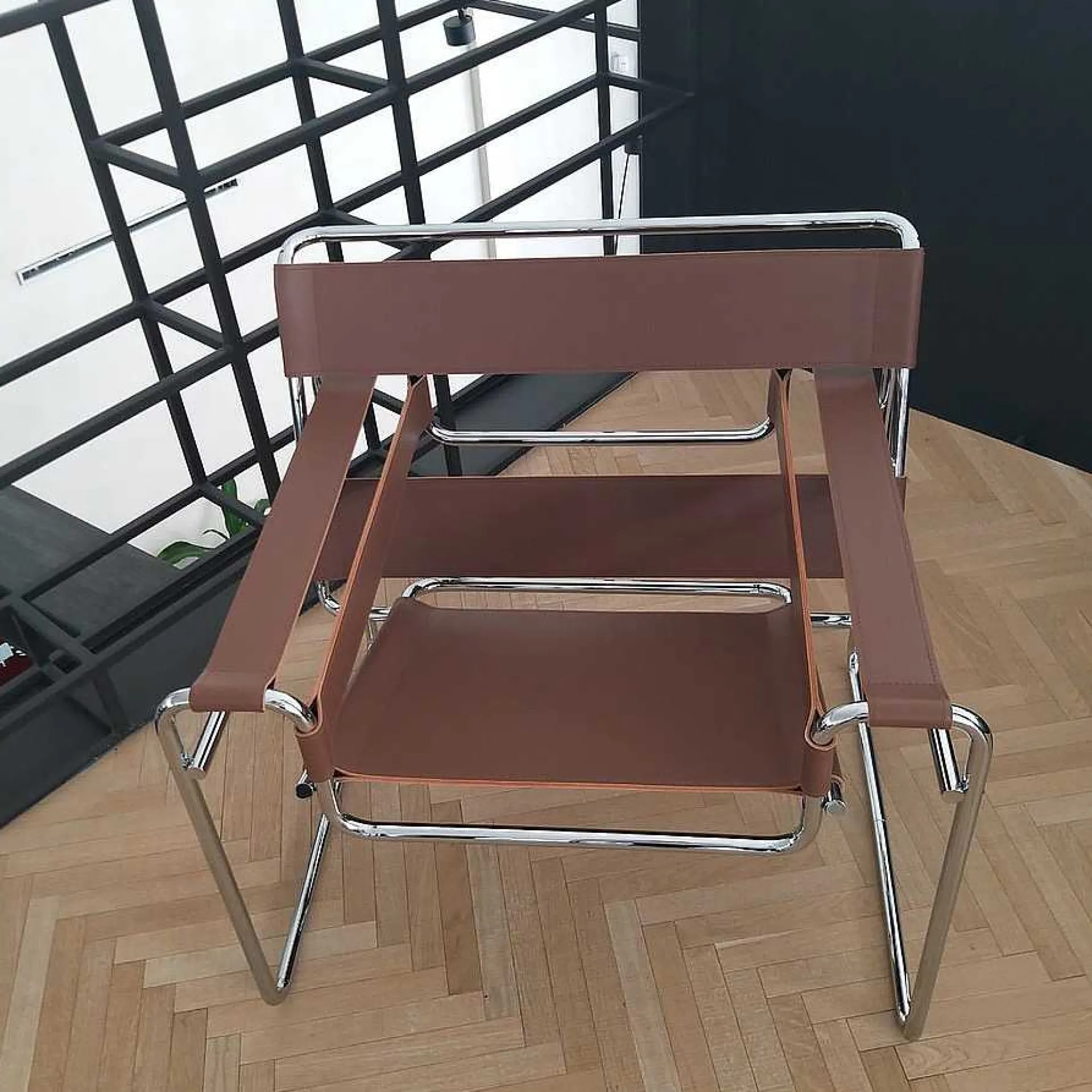 Knoll Single Armchairs*Wassily | Armchair | Chrome/Leather - Ex Display