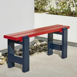 HAY Outdoor Chairs*Weekday Bench Duo | Bench | Blue-Red