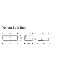 Innovation Living Sofa Beds*Yonata | Sofa Bed | 145-200
